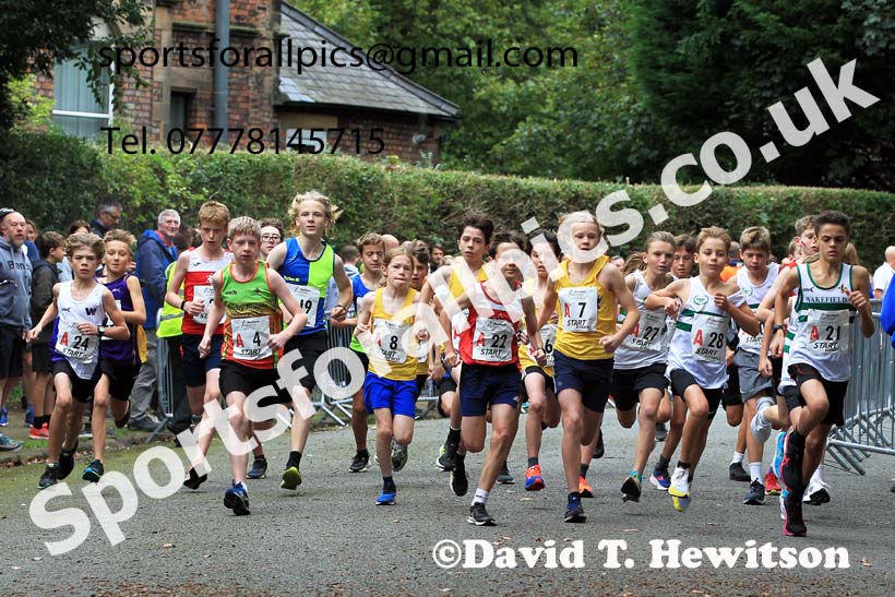 Boys under-13s 2023 Northern 6 and 4 Stage Relays and Youngsters, Birkenhead Park, Wirral.  Photo: David T. Hewitson/Sports for All Pics